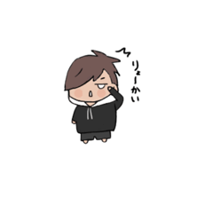 [LINEスタンプ] パーカーの男子くん