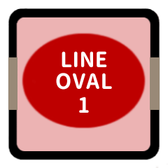 [LINEスタンプ] LINE OVAL 1【ひらがな編】レッド