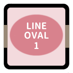 [LINEスタンプ] LINE OVAL 1【ひらがな編】ピンク