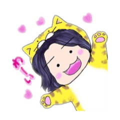 [LINEスタンプ] とらじゅん(とら着ぐるみのちびじゅん)