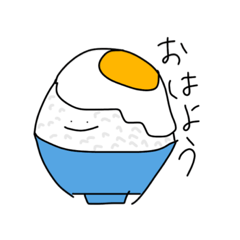 [LINEスタンプ] 卵かけご飯マン