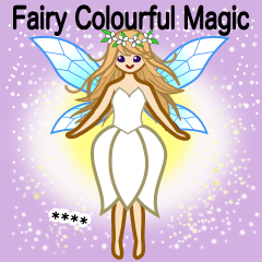 [LINEスタンプ] 妖精の色の魔法 スピリチュアル 英語の画像（メイン）