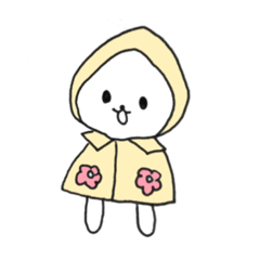 [LINEスタンプ] シンプル花うさぎ