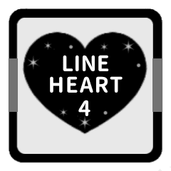 [LINEスタンプ] LINE HEART 4【敬語編】[▶]ブラック