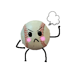 [LINEスタンプ] 可愛い 野球ボール 君