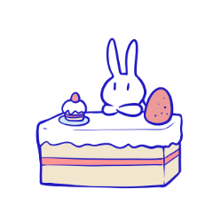 [LINEスタンプ] うさぎのブルーの日常スタンプ