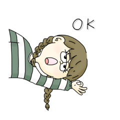 [LINEスタンプ] 女の子と男の子と動物たちのスタンプ
