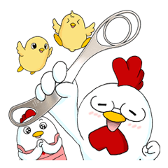 [LINEスタンプ] かわいいニワトリのトッキーとココちゃん