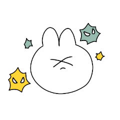 [LINEスタンプ] ゆらのうさぎ⑥（花粉症）