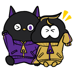 [LINEスタンプ] 紫と金のジャージくんたち