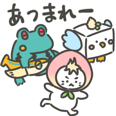 [LINEスタンプ] バラエテーパック(すいかももとうふバナナ)