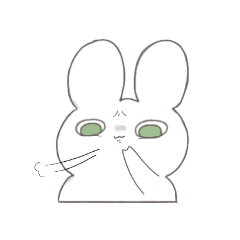 [LINEスタンプ] 顔がうるさいうさぎ〈文字なし〉