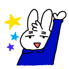 [LINEスタンプ] やさぐれうさぎくん