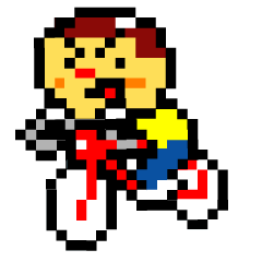 [LINEスタンプ] ロードバイクおじさん（ドット）