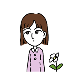 [LINEスタンプ] 花、だんまり。