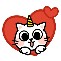 [LINEスタンプ] ユニコーン猫