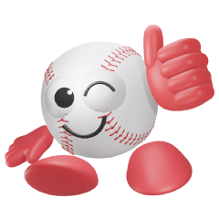 [LINEスタンプ] 野球のボールの球ちゃんの日常挨拶スタンプの画像（メイン）