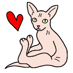 [LINEスタンプ] 猫種別毎日可愛いスフィンクス