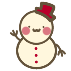 [LINEスタンプ] 雪だるまのもちおくん