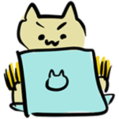 [LINEスタンプ] 広告代理店に勤める猫