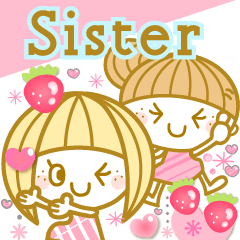[LINEスタンプ] Sister(姉妹)の 挨拶＆日常 スタンプの画像（メイン）