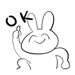 [LINEスタンプ] ニッコリうさぎさん