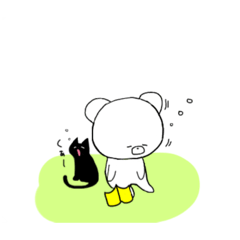 [LINEスタンプ] くまのすけとねこすけ