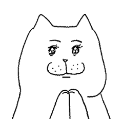 [LINEスタンプ] ハイ, 私は 可愛い 猫よ。(English)