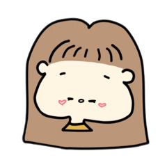 [LINEスタンプ] かわいい茶髪の子