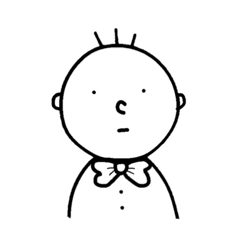 [LINEスタンプ] 蝶ネクタイ アホ顔 ステッカー