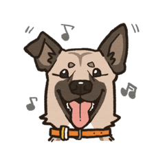 [LINEスタンプ] 雑種犬あんず