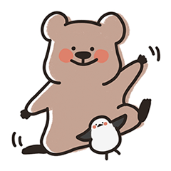 [LINEスタンプ] クォッカは世界で一番幸せな動物です