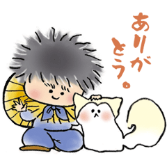 [LINEスタンプ] しろちゃんとさだろく君