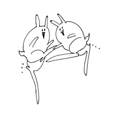 [LINEスタンプ] 日常で使えちゃうホッキョクウサギ 二個目