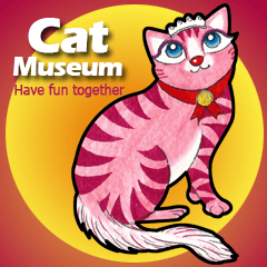 [LINEスタンプ] 猫 博物館 - Have fun together！ ((En)