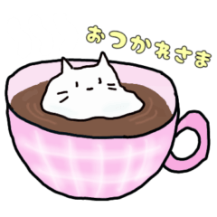 [LINEスタンプ] 生活の中の可愛いマシュマロぬこ