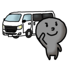 [LINEスタンプ] 車が好きな石ころ人形スタンプ