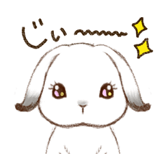 [LINEスタンプ] たれ耳うさぎのモコちゃん