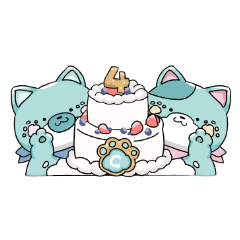 [LINEスタンプ] CTime4周年記念 ぴっちー＆チョマちゃん