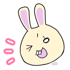 [LINEスタンプ] 出っ歯のウサギさん