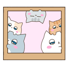 [LINEスタンプ] 丸い猫達と使いやすい日常会話と挨拶