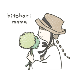 [LINEスタンプ] hitoharimama”春待ちミモザマーケット”