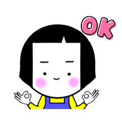 [LINEスタンプ] オーバーオールちゃん