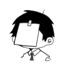 [LINEスタンプ] 『顔隠して気持ち隠さず』くん。