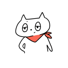 [LINEスタンプ] ねむそうな目をしているねこ