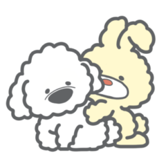 [LINEスタンプ] もこもことおともだちのぴったんこスタンプ