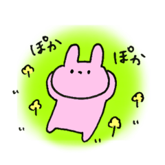 [LINEスタンプ] (・-・)うさぎのじかん【春】