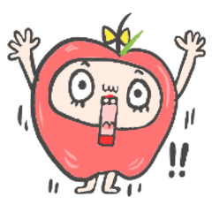 [LINEスタンプ] りん子の休日 野菜ぎゃぐスタンプシリーズ