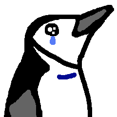 [LINEスタンプ] 涙目ヒゲペンギン