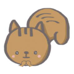 [LINEスタンプ] シロクマの森の仲間 リスver